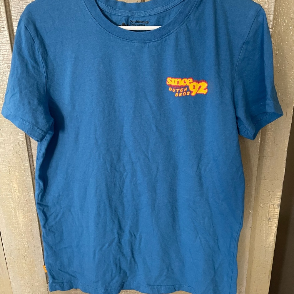 Dutch Bros Blue Tee with Vintage Logo